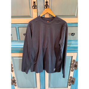 Men's Rugged Elements Gray Long Sleeve Crew Neck Tee Size M